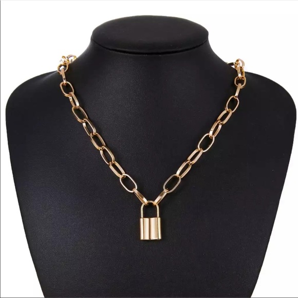 Choker Lock Necklace Layered Necklace - Picture 3 of 9